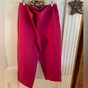 Women’s cj banks wide leg capris w/laces. Sz 14